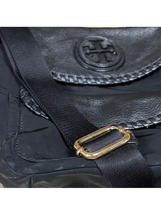 Tory Burch Marion Black Nylon Whipstitch Messenger/Diaper Bag - Picture 5 of 8